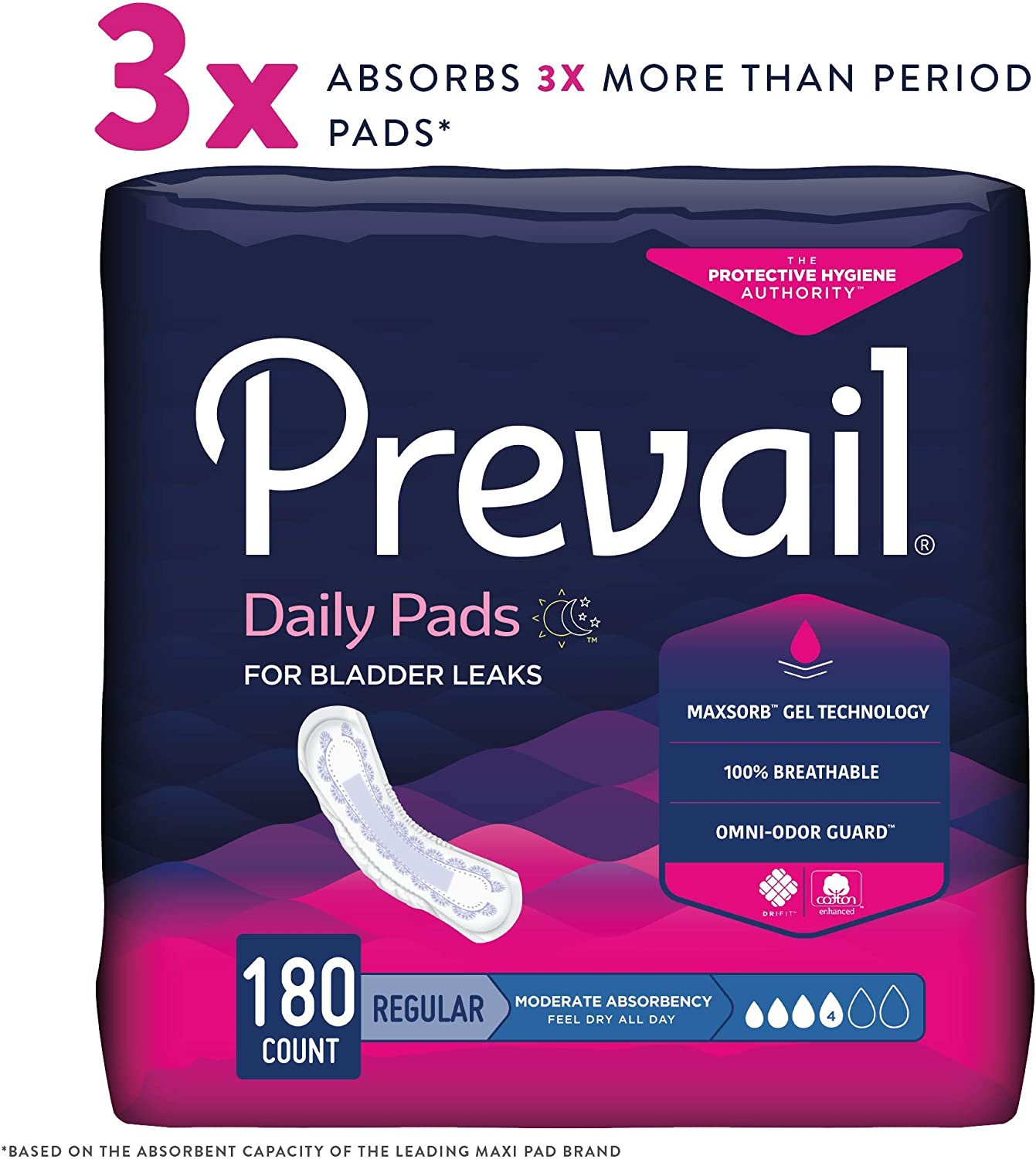 Prevail Moderate Bladder Control Pads - Women