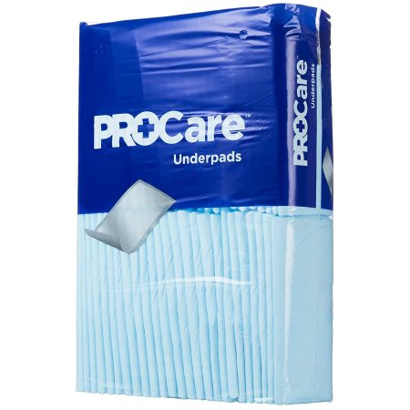 ProCare 21 X 36 Inch Disposable Fluff Underpads Light Absorbency