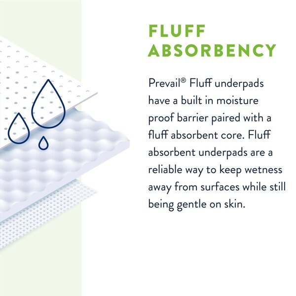 ProCare 21 X 36 Inch Disposable Fluff Underpads Light Absorbency