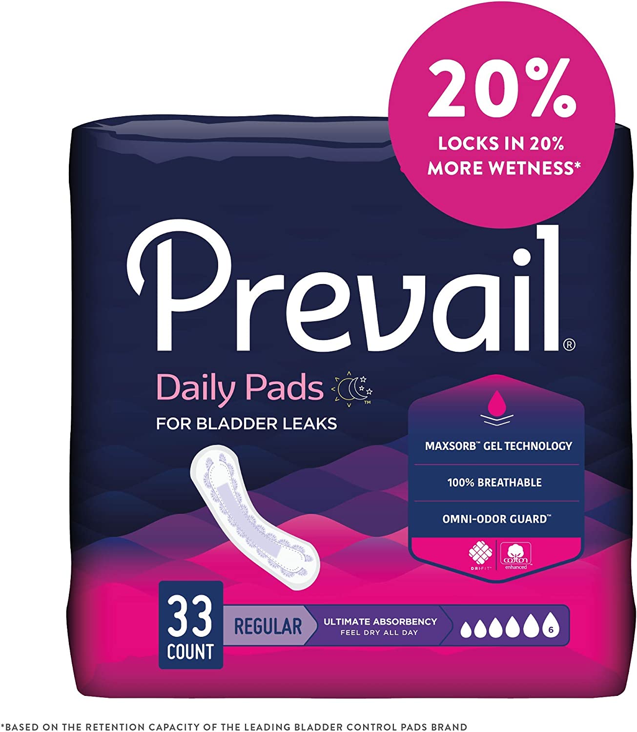 Prevail Ultimate Bladder Control Pads for Women 16 IN