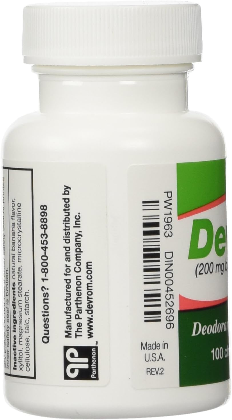 Devrom Deodorant Chewable Tablets 100 CT