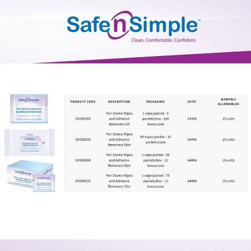Safe n Simple Stoma Wipes / Adhesive Remover