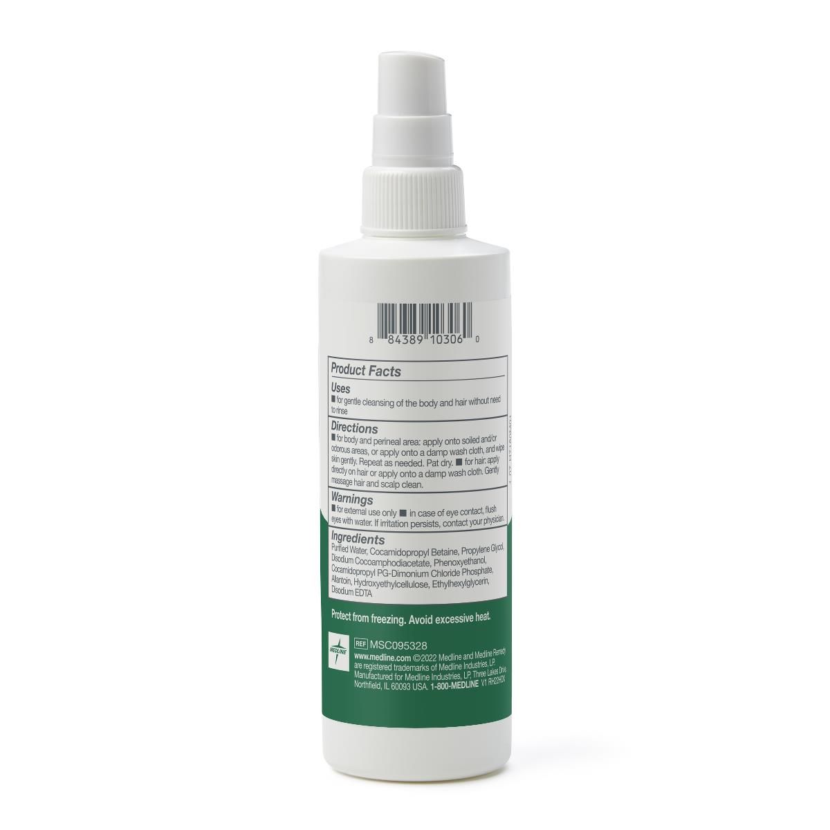 Medline Remedy Essentials No-Rinse Total Body Cleanser 8 OZ