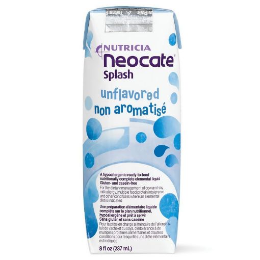 Pediatric Oral Supplement / Tube Feeding Formula Neocate Splash Unflavored 8 oz. Carton
