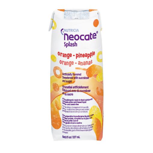 Pediatric Oral Supplement / Tube Feeding Formula Neocate Splash Orange / Pineapple Flavor 8 oz.