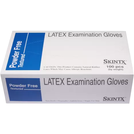 SKINTX Latex Powder-Free Exam Gloves- Polymer Coated