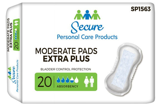Secure Moderate Pads Extra Plus 6.25 X 13.75 IN