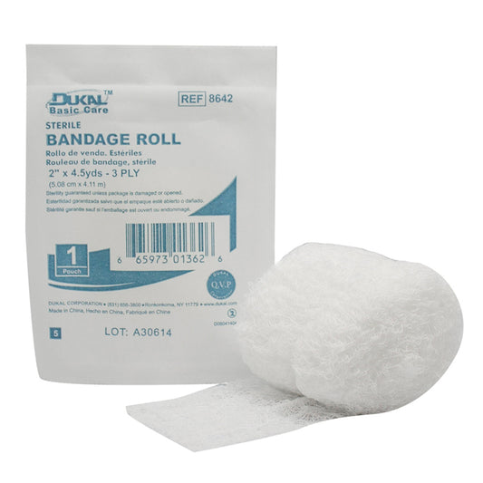 Fluff Bandage Roll, Basic Care, 2 IN X 4.5 YDS 3-Ply