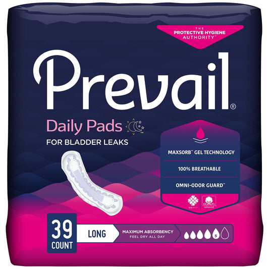 Prevail Long Bladder Control Pads - Women