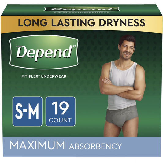 Depend Fit-Flex Underwear for Men S/M