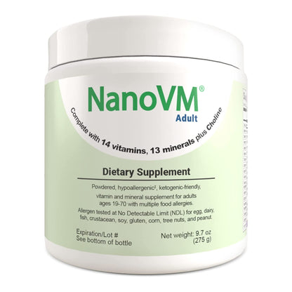 Oral Supplement NanoVM Adult Unflavored Powder 275 Gram Jar