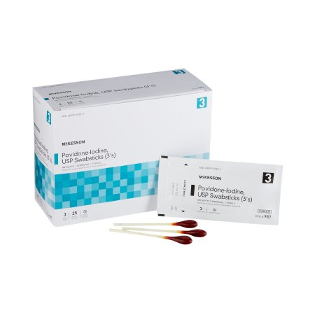PVP Iodine Prep Swabsticks 3 CT