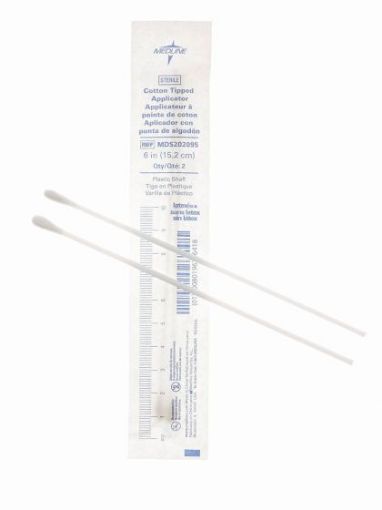 Medline Sterile Cotton-Tip Swabs - 6 in.