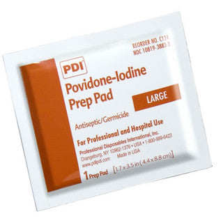 PVP Iodine Prep Pads Medium 100 CT