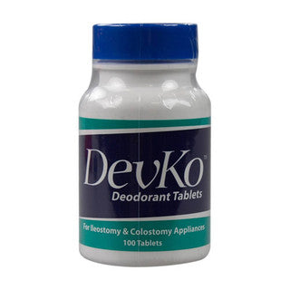 DevKo Deodorant Tablets for Ostomy Appliances 100 tablets