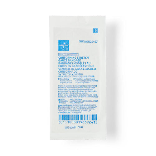 Medline Sterile Sof-Form Conforming Bandages 3 IN X 75 IN