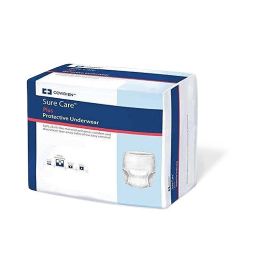 Unisex Adult Absorbent Underwear Sure Care Pull On with Tear Away Seams Disposable Large