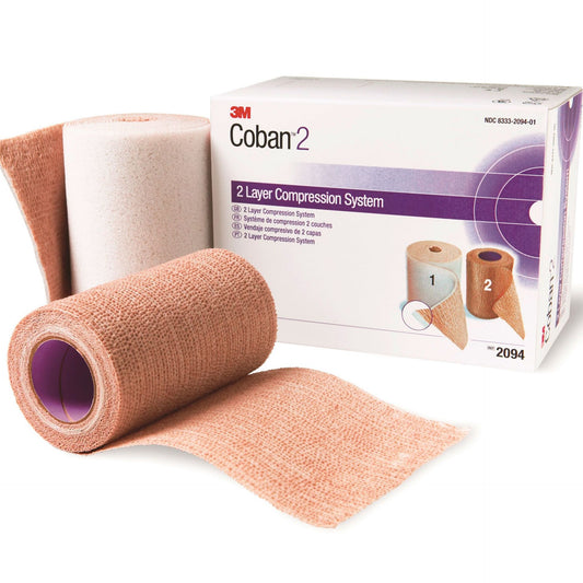 2 Layer Compression Bandage System 3M Coban 2 NonSterile 4 IN x 5.1 YD