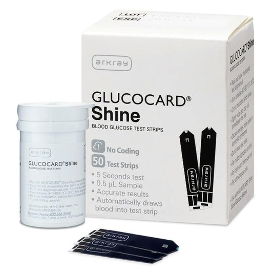 Arkray Glucocard Shine Blood Glucose Test Strips / 50 count