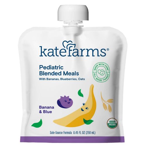 Kate Farms Pediatric Blended Meals, Banana & Blue