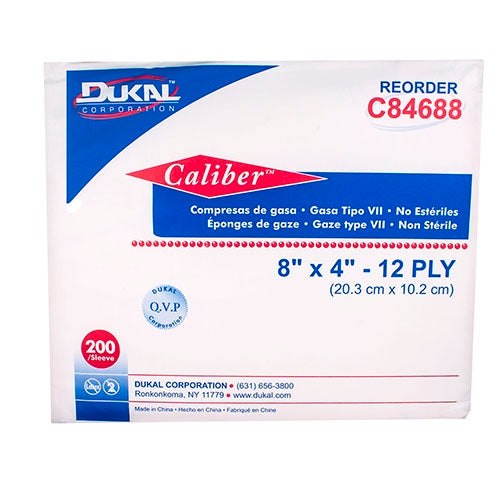 Dukal Gauze Sponge Cotton 8-Ply 4 X 4 Inch