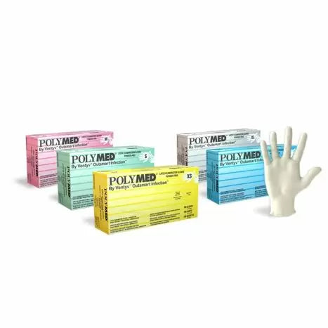 Polymed Latex Examination Gloves